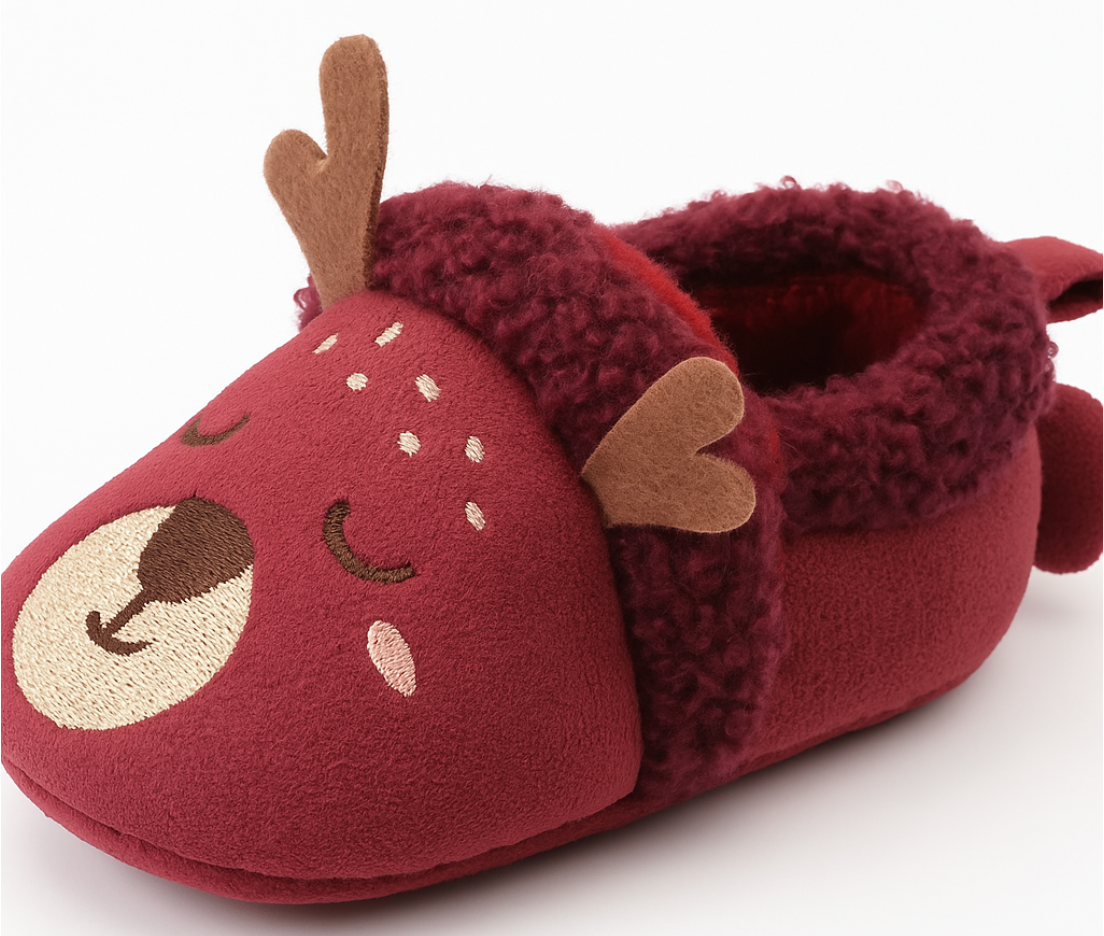 Chaussons Cerf pour Bébé – Confort & Fantaisie pour l’Hiver